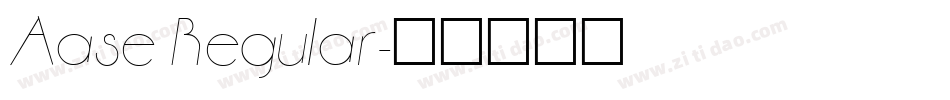 Aase Regular字体转换